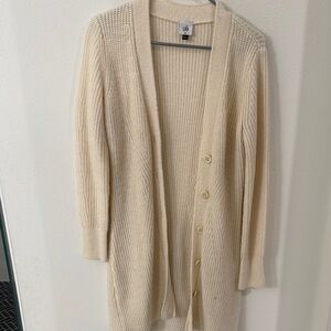 CAbi Cream Button-Up Cardigan Sweater